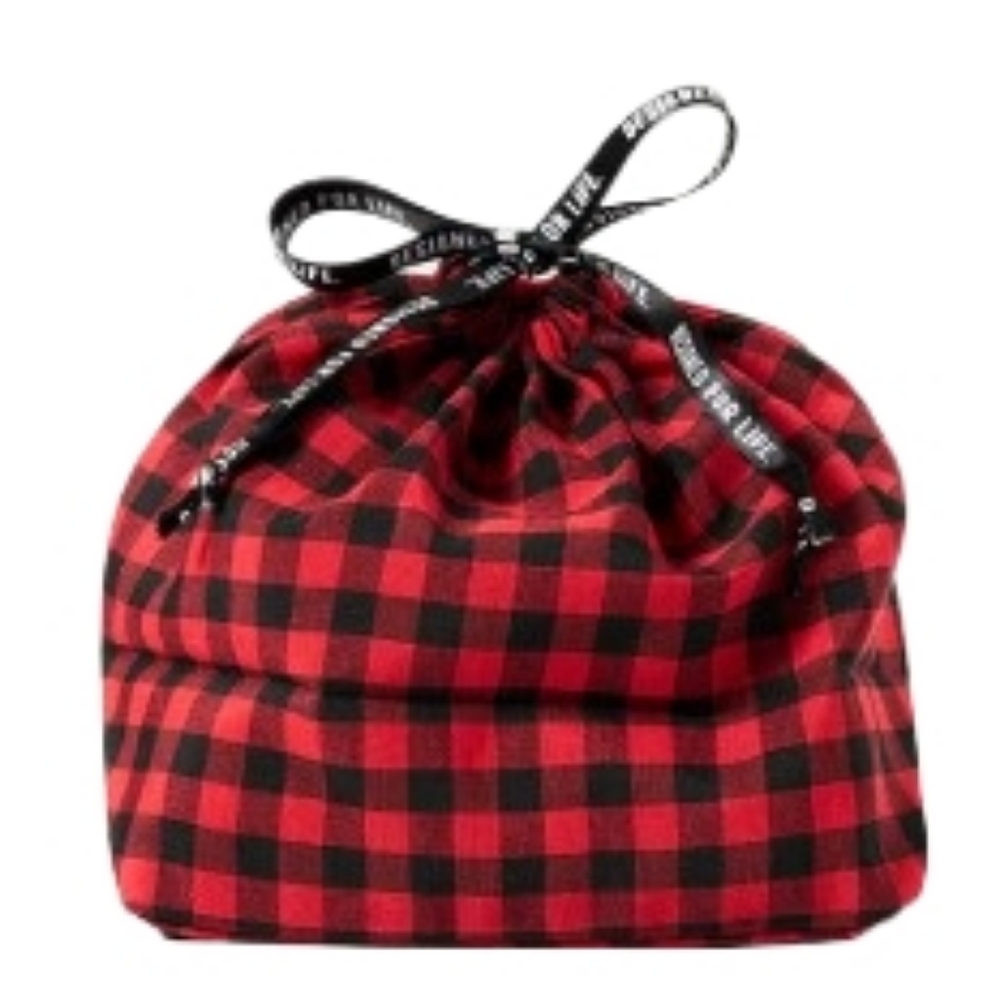 Ridge Red Black Checkered Gift Bag